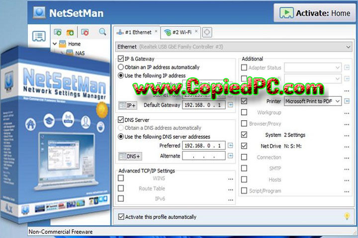 NetSetMan 5.2 PC Software