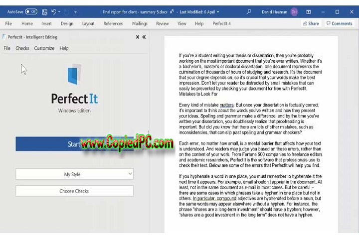 PerfectIt Pro 5.2.0 PC Software with patch