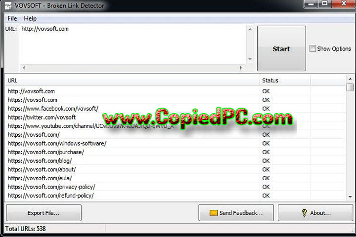 VovSoft Broken Link Detector 4.1 PC Software