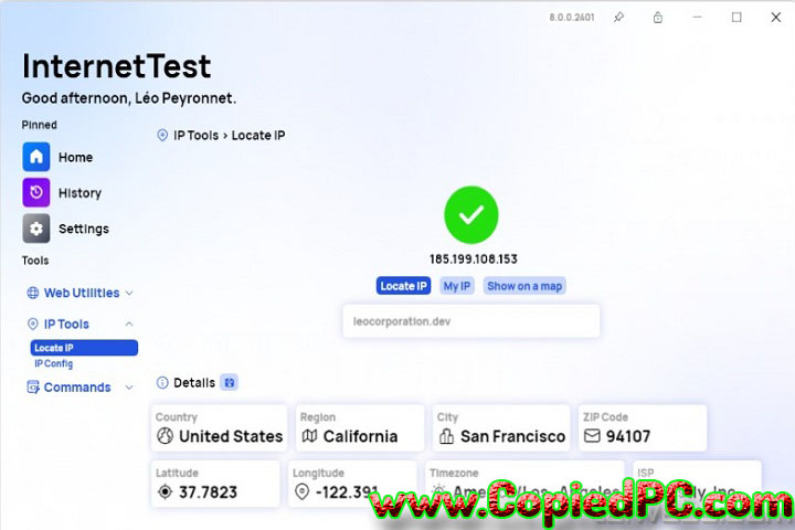 InternetTest : Version 8.5.0.2408 (Software)