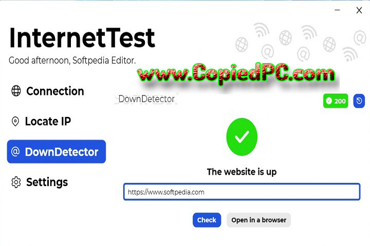 InternetTest : Version 8.5.0.2408 (Software)