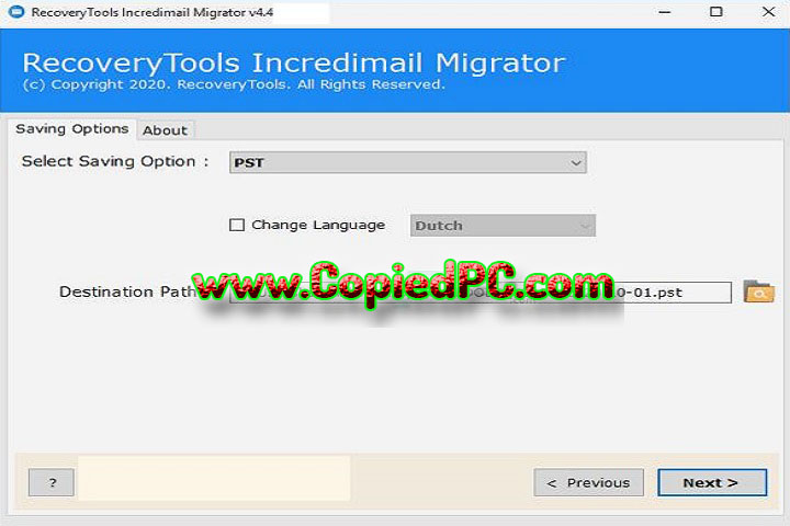 RecoveryTools Incredimail Migrator : Version 4.8 (Software)