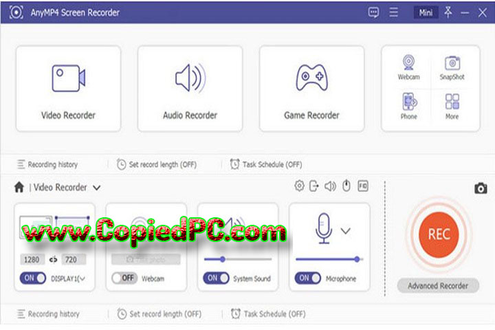 AnyMP4 Screen Recorder : Version 1.5.56 (x64) (Software)