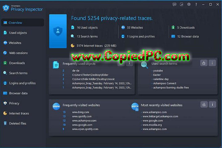 Ashampoo Privacy Inspector : Version 2.00.10 (Software)