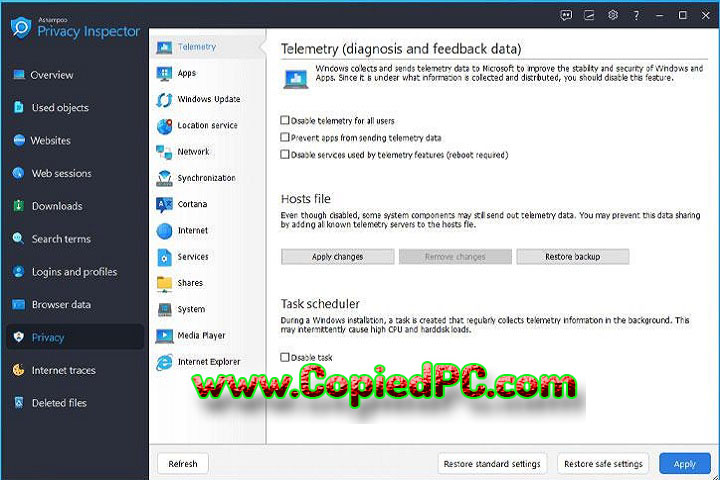 Ashampoo Privacy Inspector : Version 2.00.10 (Software)