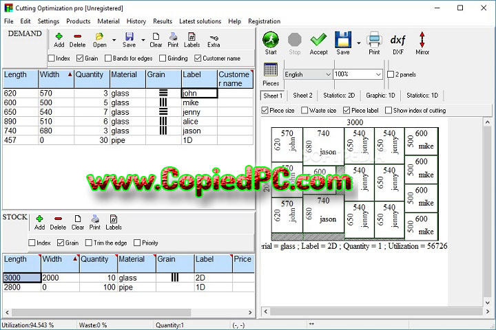  Cutting Optimization Pro : Version 5.18.0.71 (Software)