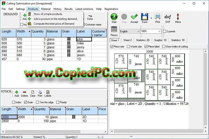  Cutting Optimization Pro : Version 5.18.0.71 (Software)