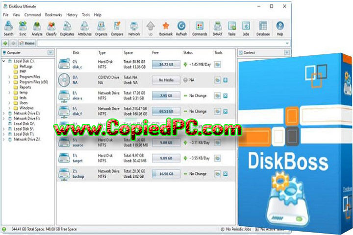  DiskBoss : Version 15.1.24 (x64) (Software)