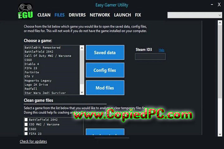 Easy Gamer Utility Pro : Version 1.3.50 (Software)