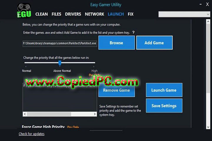 Easy Gamer Utility Pro : Version 1.3.50 (Software)