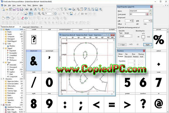 High-Logic FontCreator Pro : Version 15.0.0.3009 (x64) (Software)