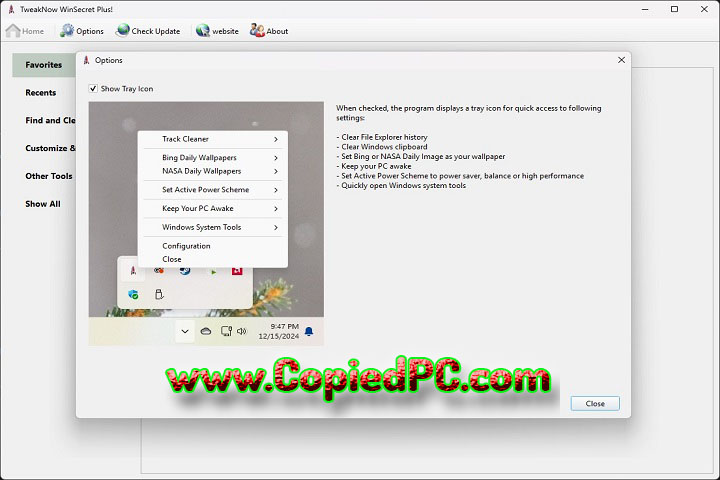 TweakNow WinSecret Plus : Version 5.7.7 (Software)