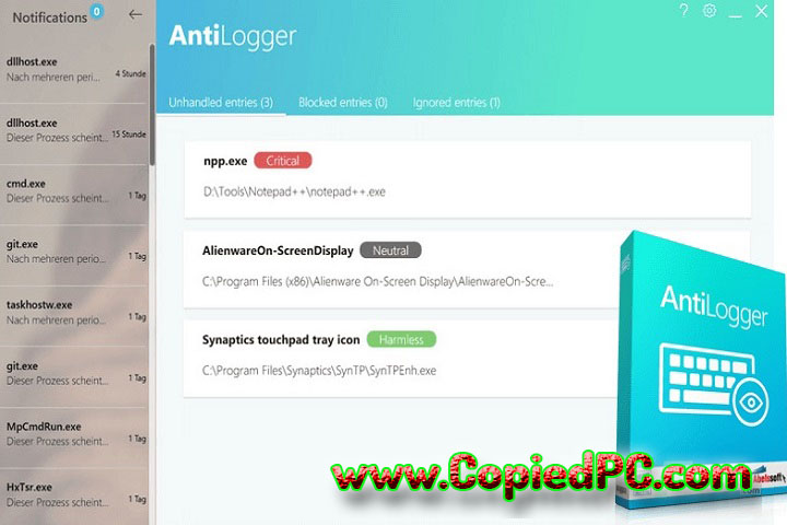 Abelssoft AntiLogger : Version 2025 v9.0.57378 (Software)