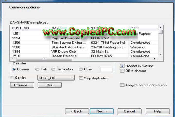 Advanced CSV Converter : Version 7.56 (Software)