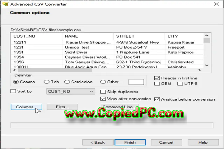 Advanced CSV Converter : Version 7.56 (Software)