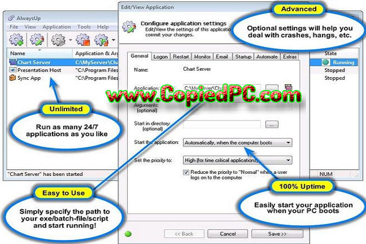 AlwaysUp : Version 15.5.0.86 (Software)