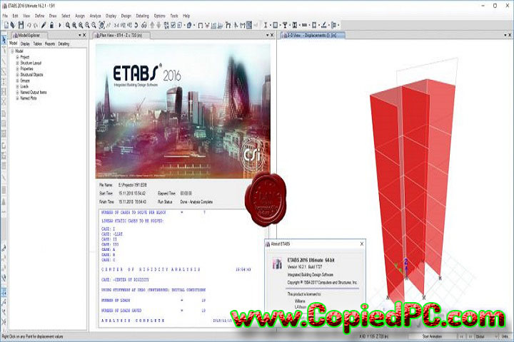 CSI ETABS Ultimate : Version 22.3.0.3775 (x64) (Software)