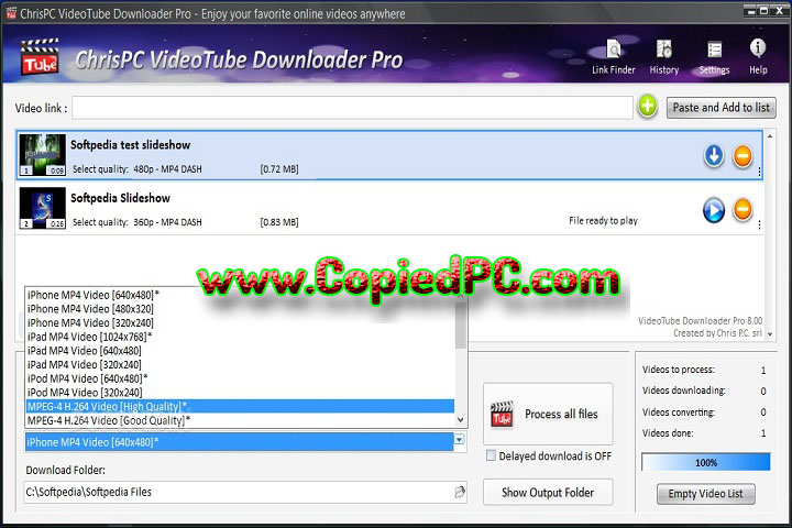 ChrisPC VideoTube Downloader Pro : Version 14.24.1028 (Software)