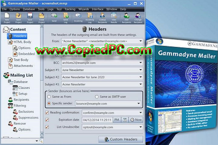 Gammadyne Mailer : Version 70.0 (Software)