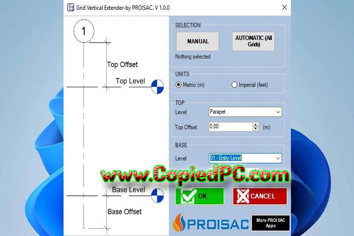 PROISAC-BIM-VDC Grid Vertical Extender : Version 4.0.0 (Software)